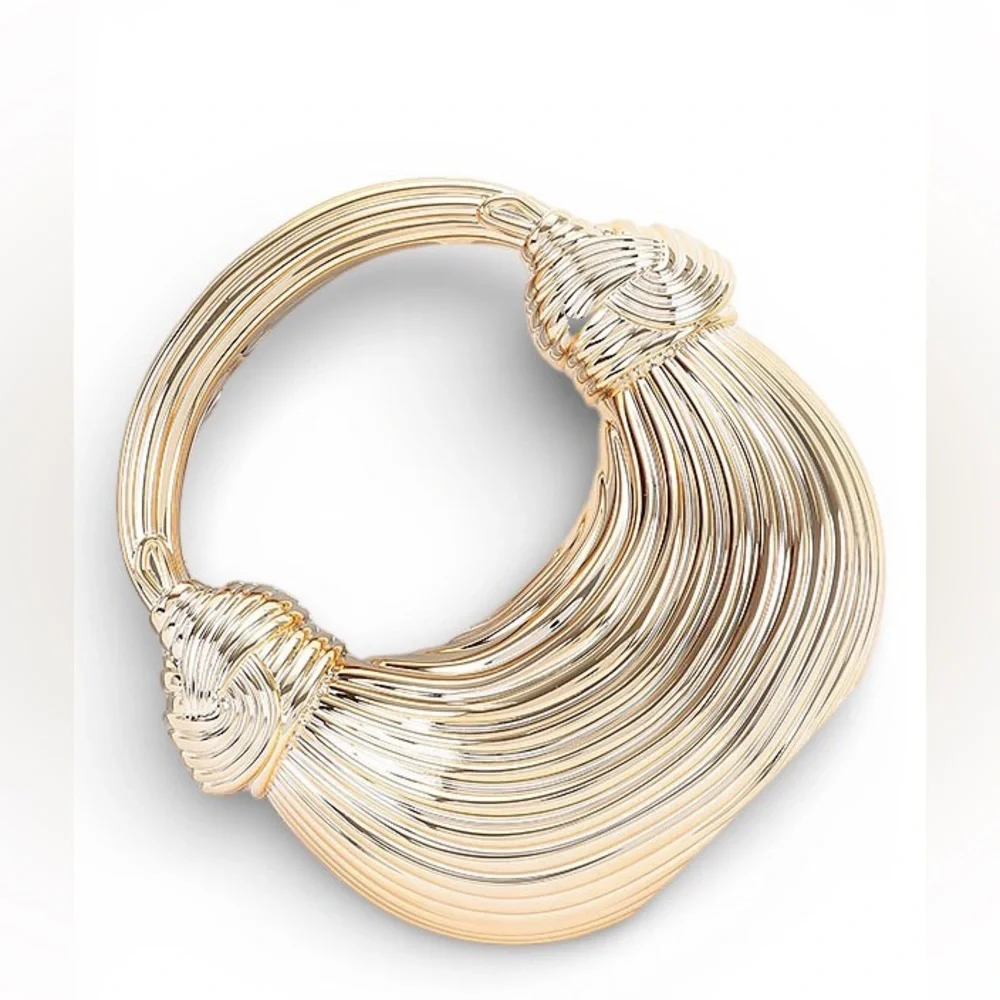 Gold & Silver Metal Clutch Bag